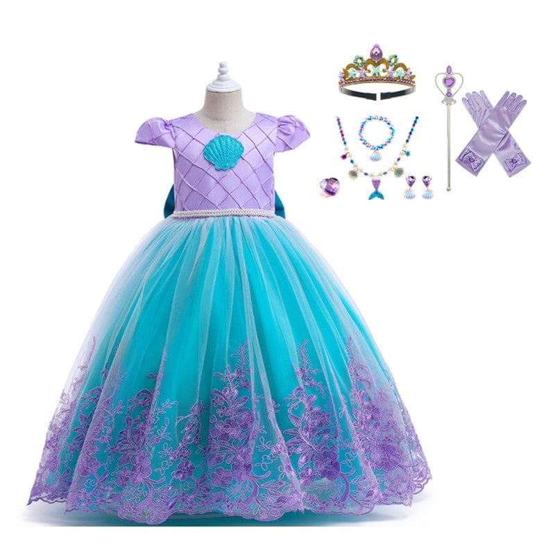 Mermaid Princess Cosplay Costume Baby Girls Birthday Party Dress BENNYS 