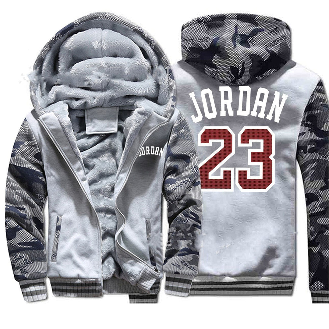 Michael Jordan Zipper Coat Plush Thick Hoodie BENNYS 