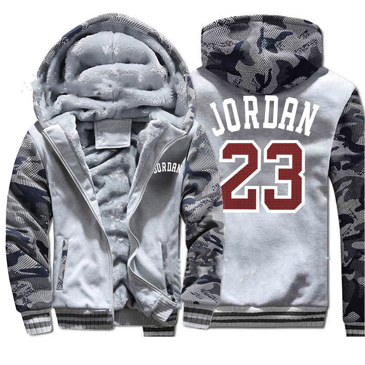 Michael Jordan Zipper Coat Plush Thick Hoodie BENNYS 