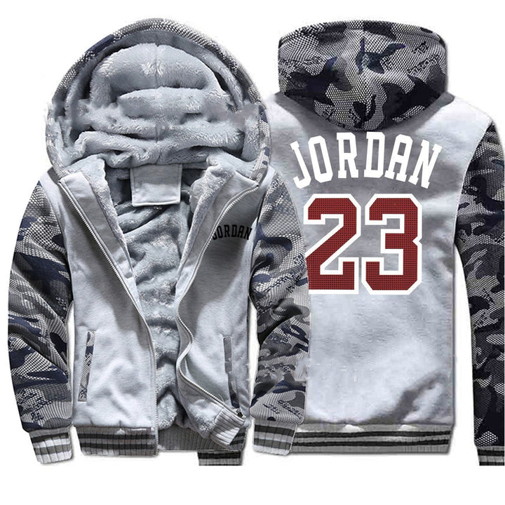 Michael Jordan Zipper Coat Plush Thick Hoodie BENNYS 
