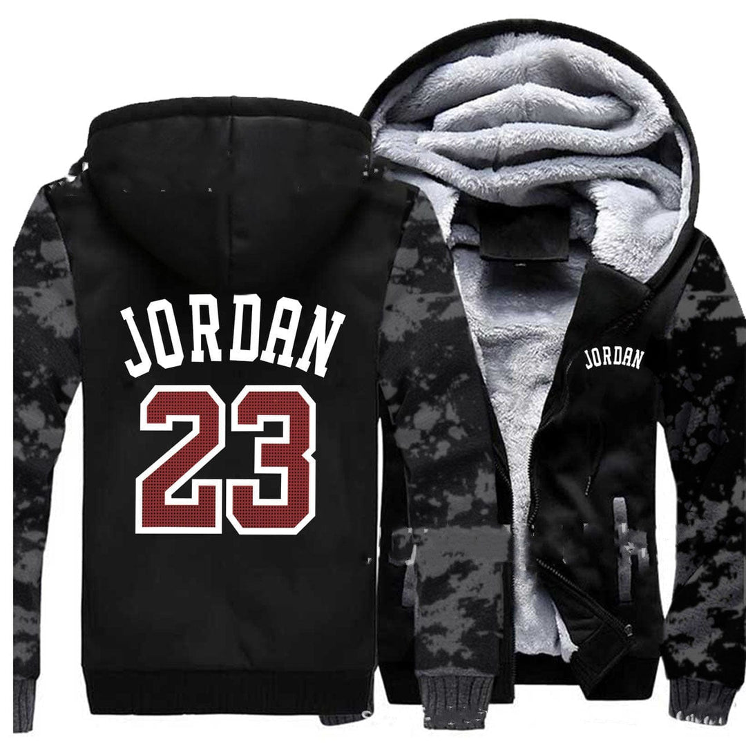 Michael Jordan Zipper Coat Plush Thick Hoodie BENNYS 