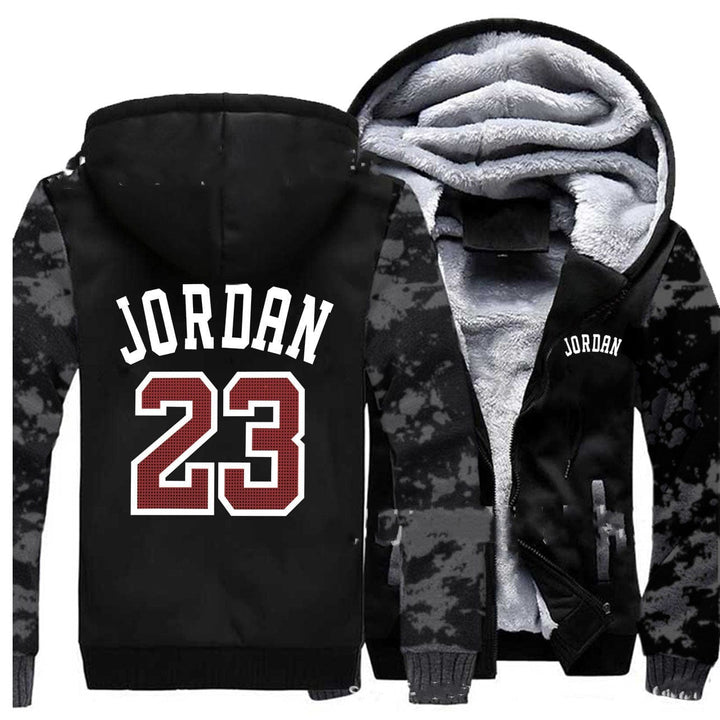 Michael Jordan Zipper Coat Plush Thick Hoodie BENNYS 