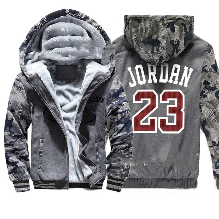 Michael Jordan Zipper Coat Plush Thick Hoodie BENNYS 