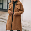 Mid-length Lapel Belted Single-breasted Plush Trench Coat BENNYS 