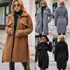 Mid-length Lapel Belted Single-breasted Plush Trench Coat BENNYS 