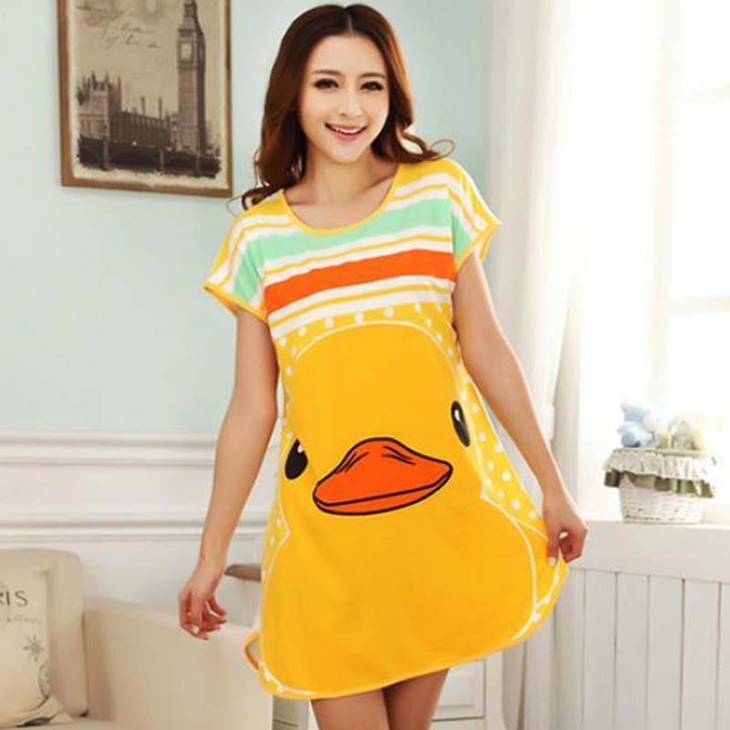 Milk Silk Short-sleeved Nightdress Ladies Pajamas BENNYS 