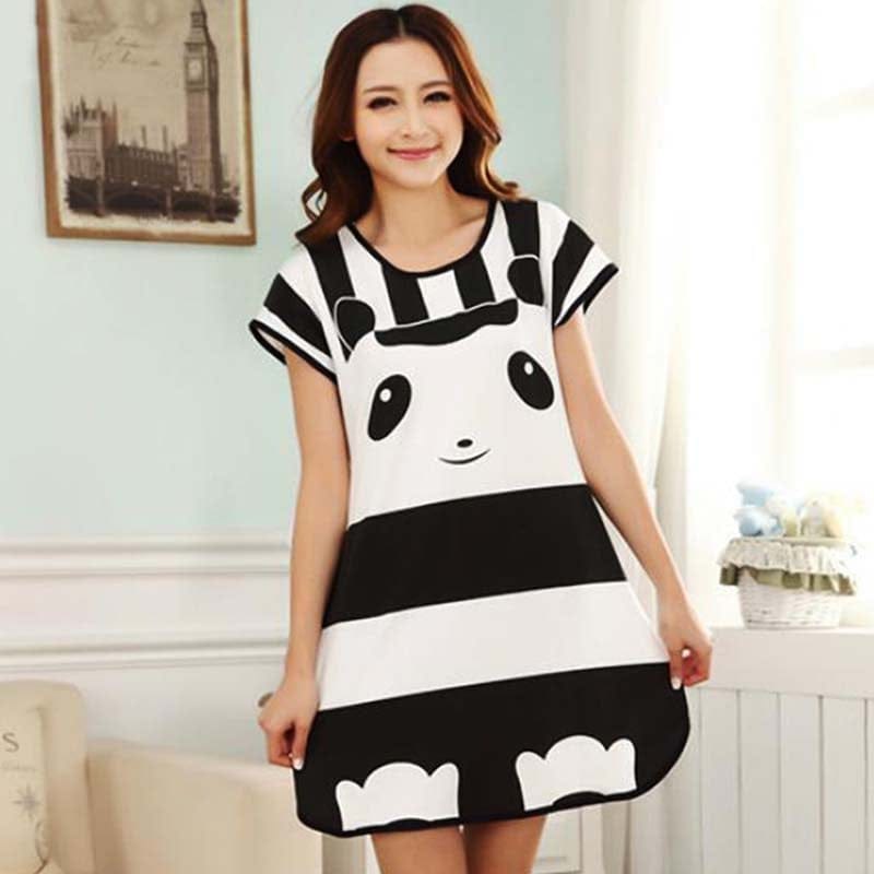 Milk Silk Short-sleeved Nightdress Ladies Pajamas BENNYS 