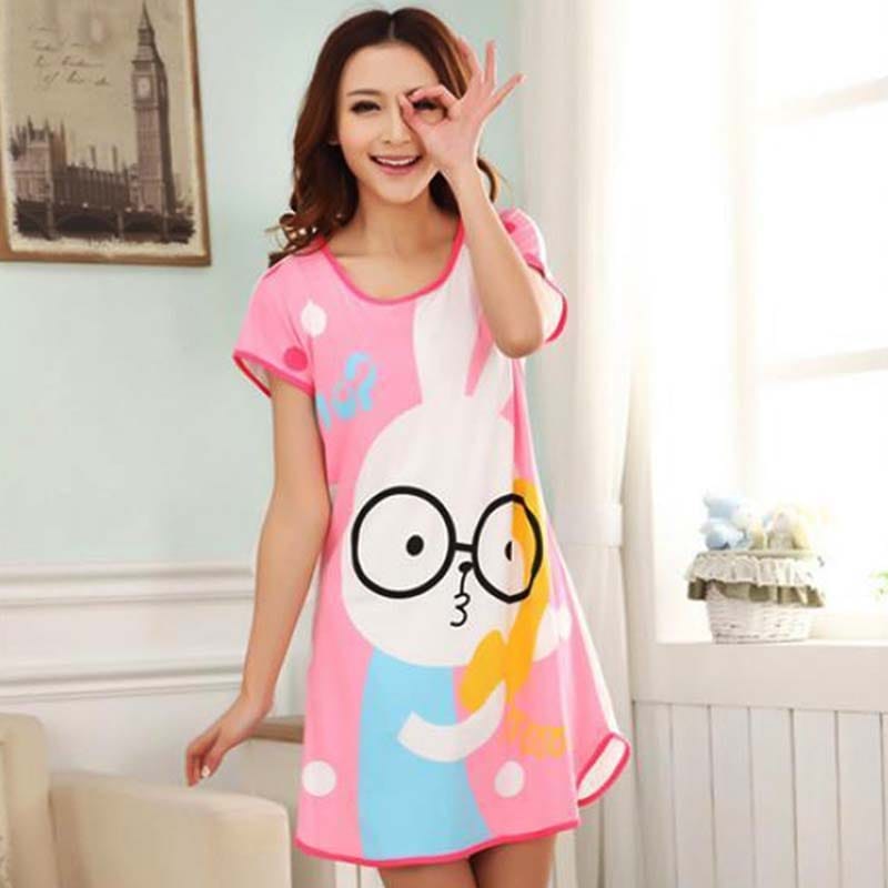 Milk Silk Short-sleeved Nightdress Ladies Pajamas BENNYS 