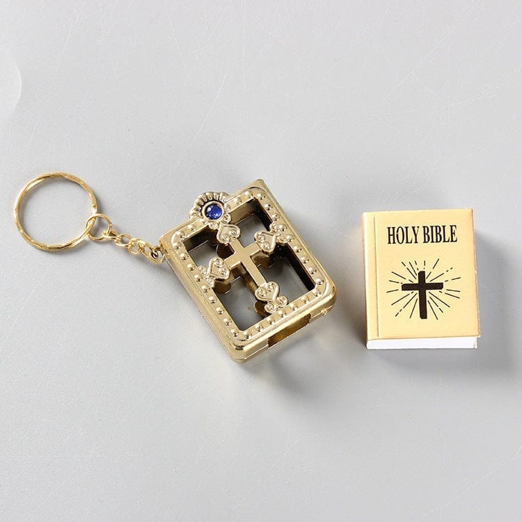 Mini HOLY Bible Keychain Religious Gift Souvenirs Keyring BENNYS 