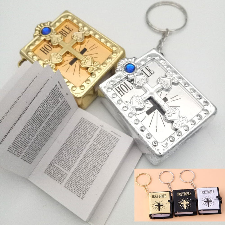 Mini HOLY Bible Keychain Religious Gift Souvenirs Keyring BENNYS 