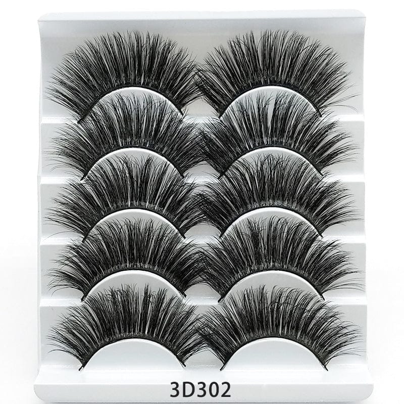 Mink False Eyelashes 3D False Eyelashes Five Pairs Of Soft Cotton Stalk Eyelashes BENNYS 