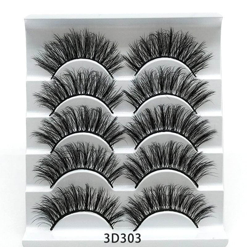 Mink False Eyelashes 3D False Eyelashes Five Pairs Of Soft Cotton Stalk Eyelashes BENNYS 