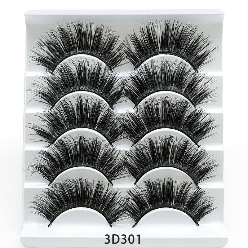 Mink False Eyelashes 3D False Eyelashes Five Pairs Of Soft Cotton Stalk Eyelashes BENNYS 