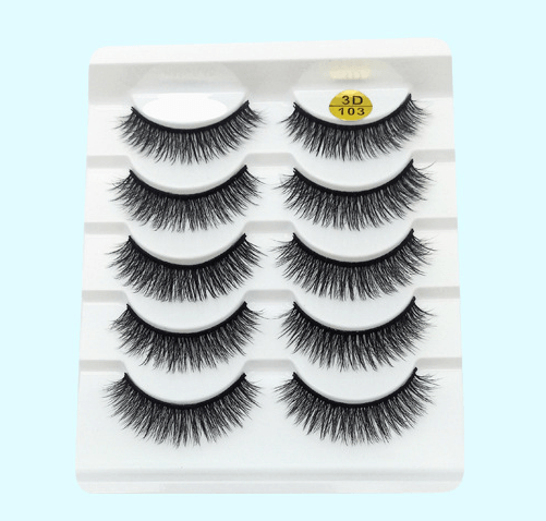 Mink False Eyelashes 3D False Eyelashes Five Pairs Of Soft Cotton Stalk Eyelashes BENNYS 