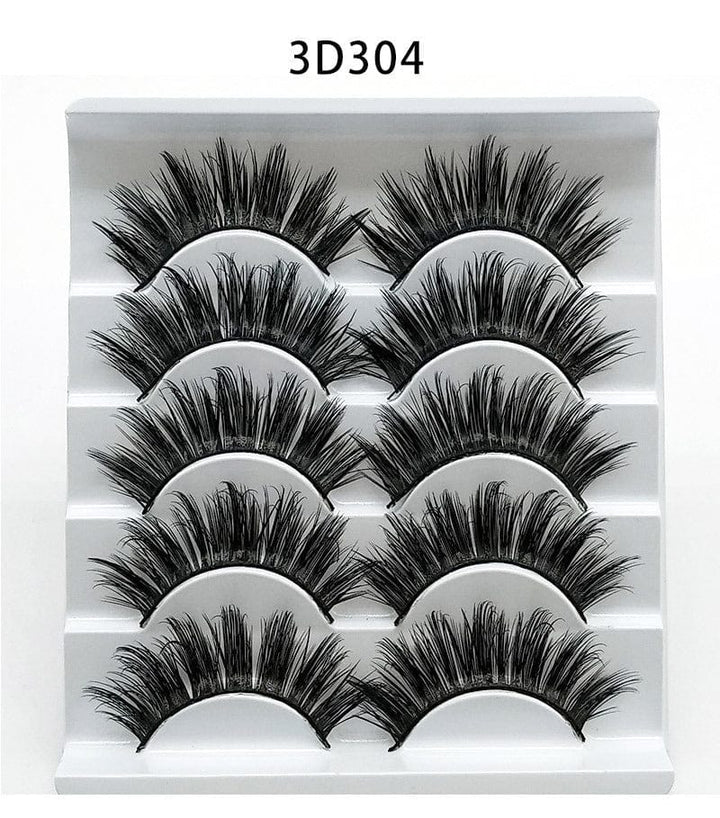 Mink False Eyelashes 3D False Eyelashes Five Pairs Of Soft Cotton Stalk Eyelashes BENNYS 