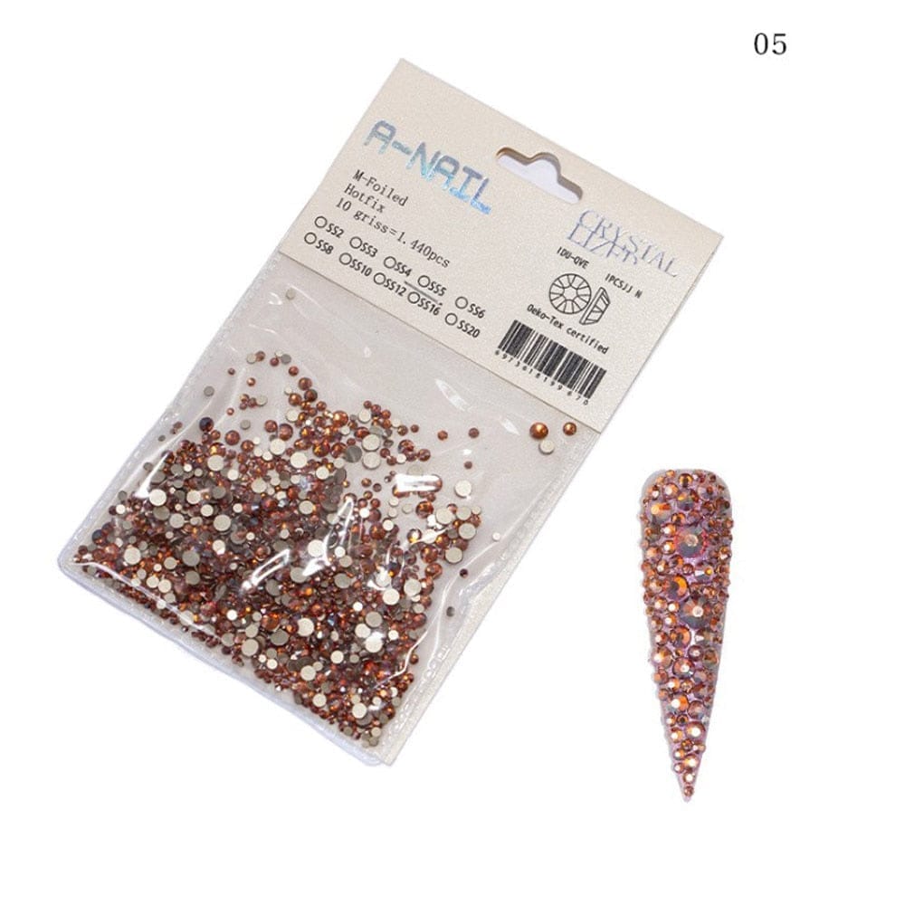 Mix Sizes 1440PCS/Pack Crystal Rhinestones For Nails 3D Nail Art Decoration BENNYS 