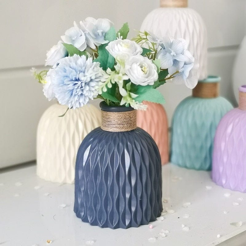 Modern Flower Vase White Pink Plastic Vase Flower Pot BENNYS 