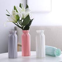 Modern Flower Vase White Pink Plastic Vase Flower Pot BENNYS 