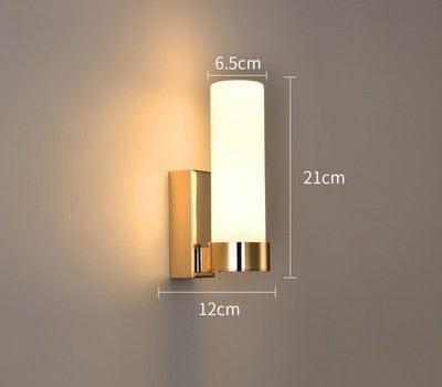 Modern LED Wall Lamp Stylish Gold Pipe Acrylic Lampshade for Living Room BENNYS 