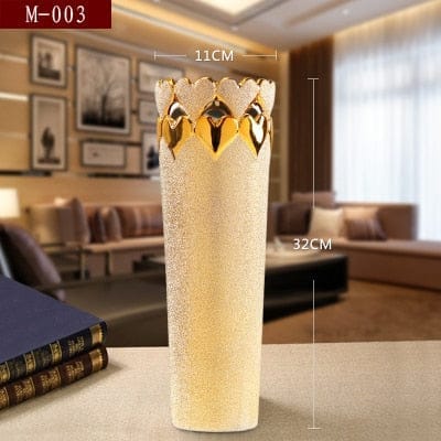 Modern Style golden Ceramic Tabletop Flower vase BENNYS 