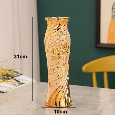 Modern Style golden Ceramic Tabletop Flower vase BENNYS 