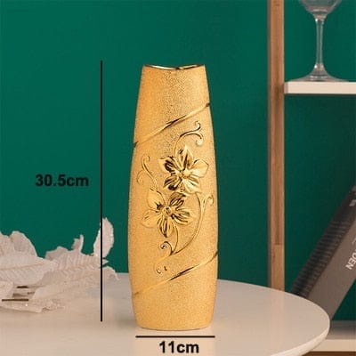 Modern Style golden Ceramic Tabletop Flower vase BENNYS 