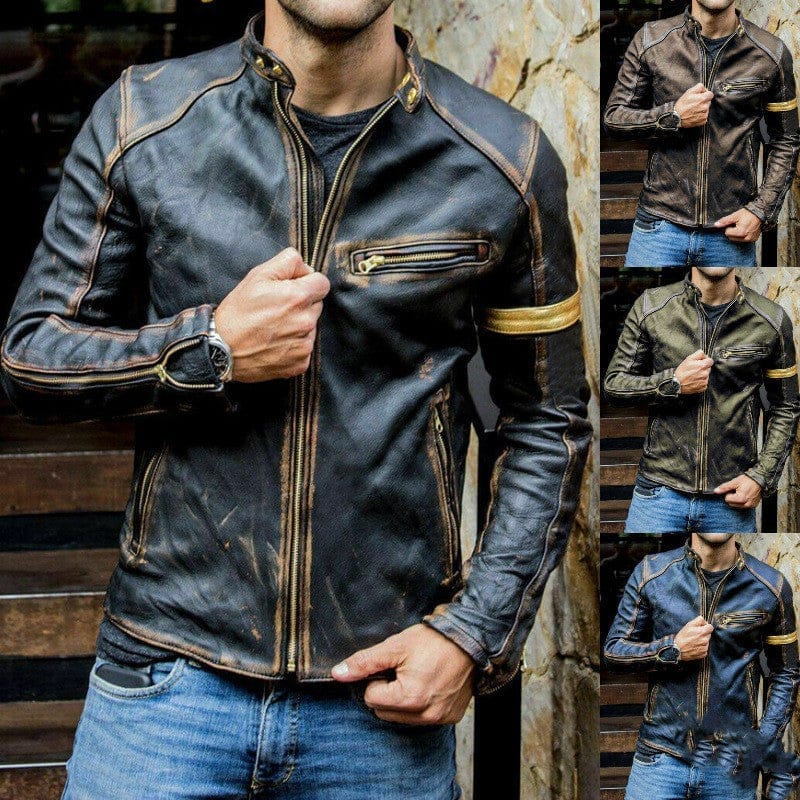 Motorcycle leather jacket for men BENNYS 