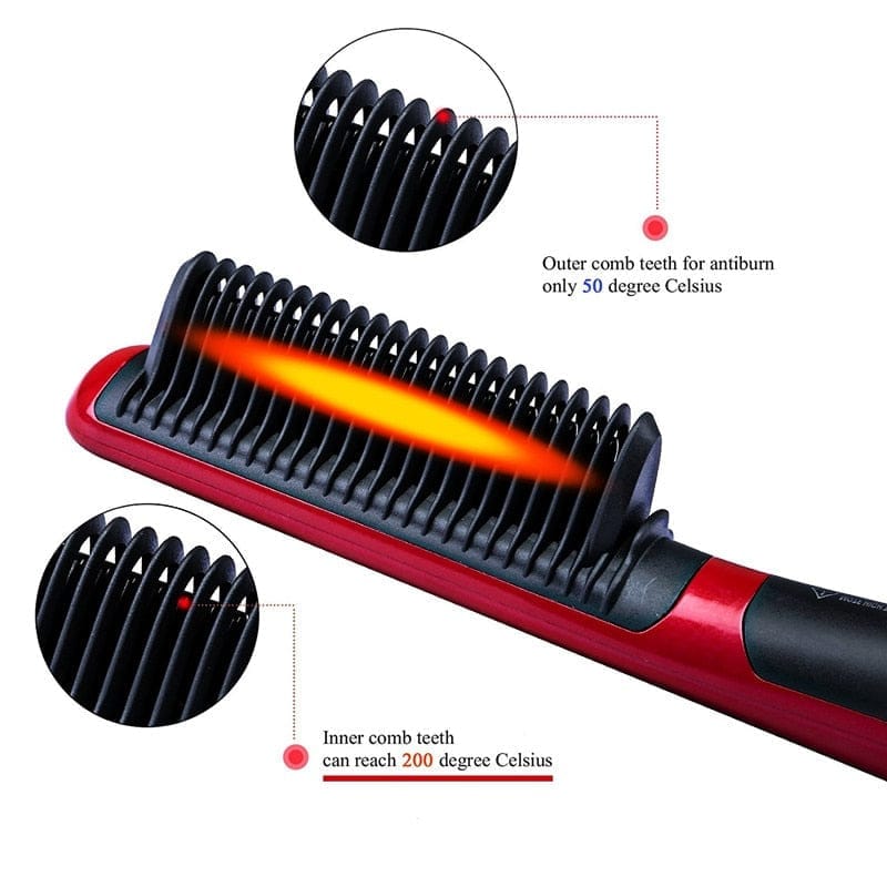 Multifunctional Hair Straightener Styler Brush Electric Hot Comb BENNYS 