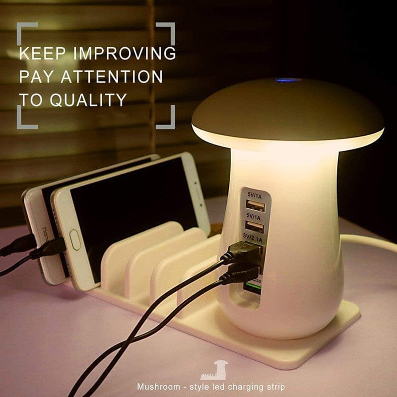Mushroom Lamp LED Lamp Holder USB Charger BENNYS 