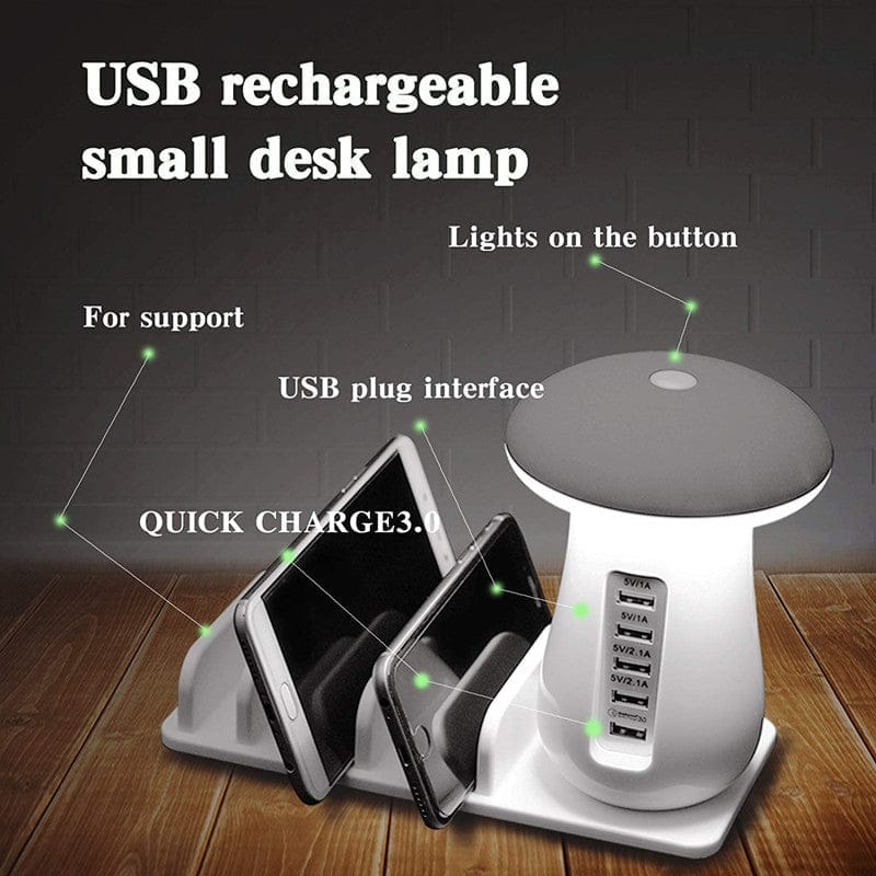 Mushroom Lamp LED Lamp Holder USB Charger BENNYS 