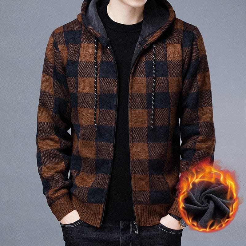 NEW Men's Sweater Coat 2021 Fall & Winter Thick Warm Hoodie BENNYS 