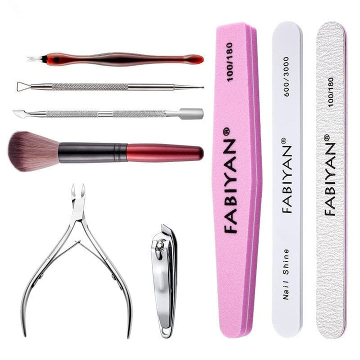 Nail Art Tool Set Polishing Strip Nail File Stainless Steel Manicure  Tools Set BENNYS 