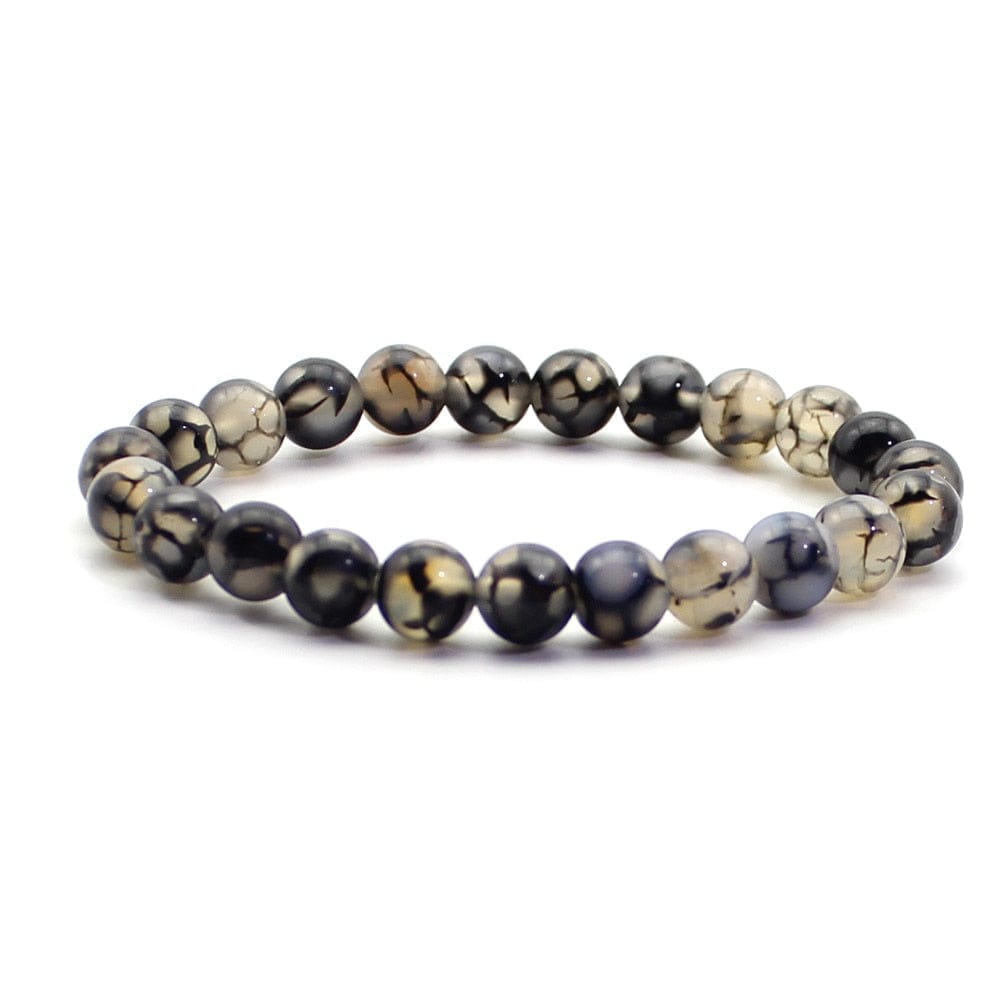 Natural Bead Bracelet 8mm Natural Stone Lava Rock Tiger Eye Charm Bracelet BENNYS 