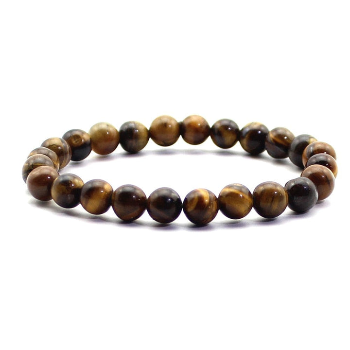 Natural Bead Bracelet 8mm Natural Stone Lava Rock Tiger Eye Charm Bracelet BENNYS 