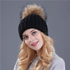 Natural Mink Fur Winter Hat for Women Girl 's Hat Knitted Beanies BENNYS 