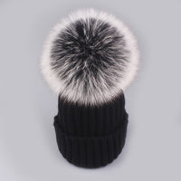 Natural Mink Fur Winter Hat for Women Girl 's Hat Knitted Beanies BENNYS 