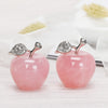 Natural Pink Crystal Apple Smooth Apple Ornament BENNYS 