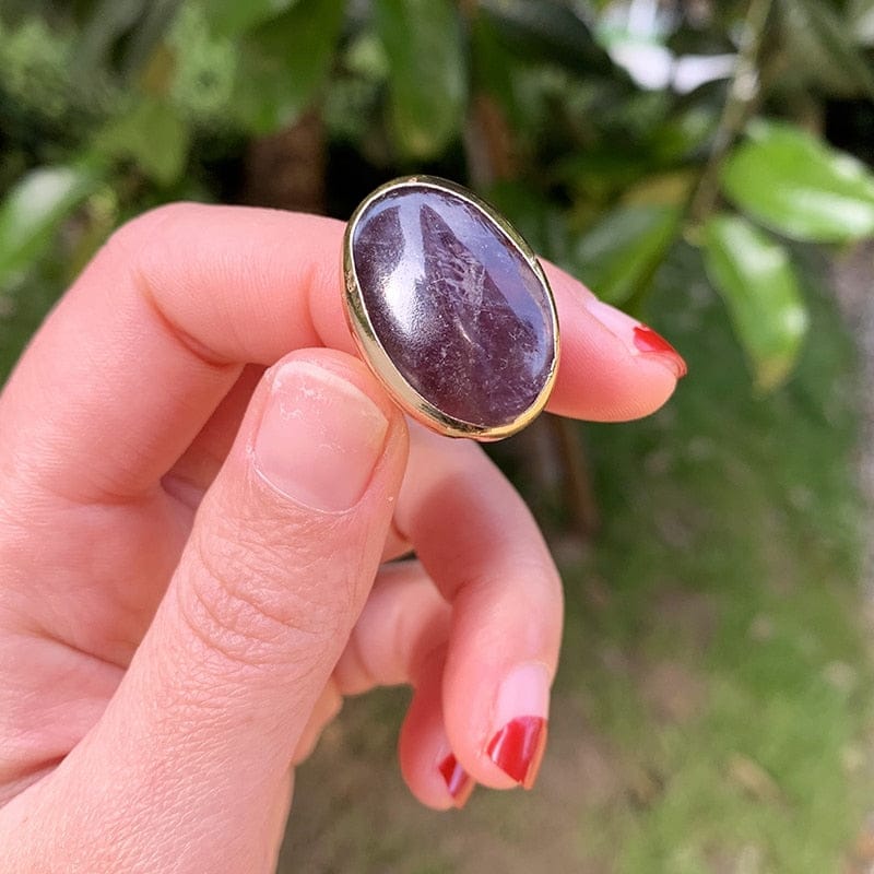 Natural Stone Rings Turquoises Amethysts Jades Gem Inlaid Adjustable Rings BENNYS 