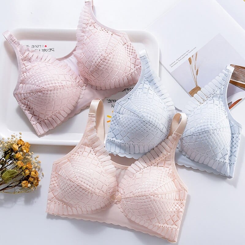 Women Breastfeeding Bra Cotton Breathable Postpartum Feeding Nursing Bras  Underwearskin Color 85c