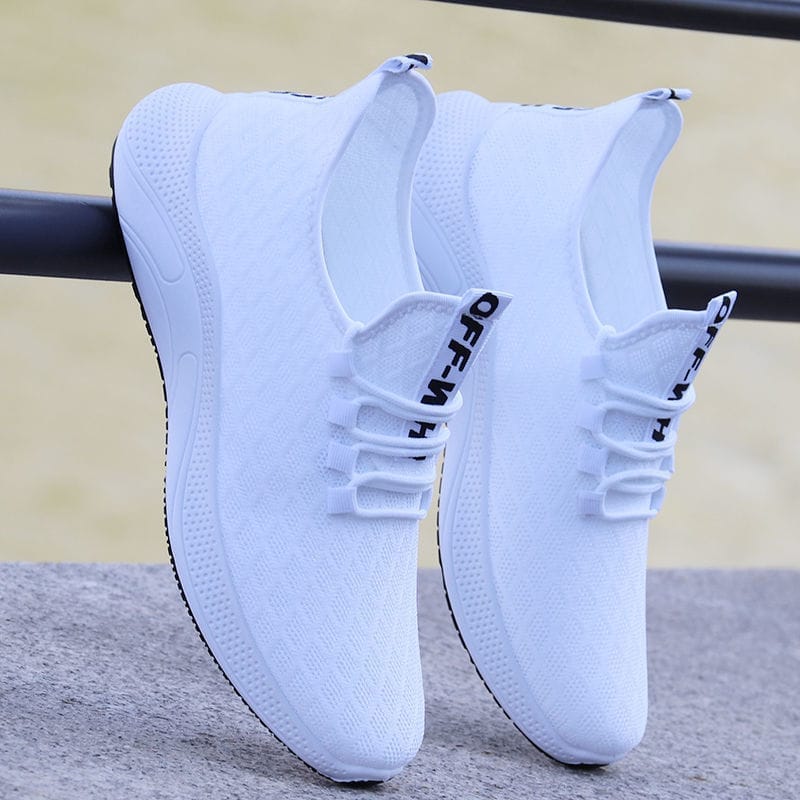 Mens white store casual shoes