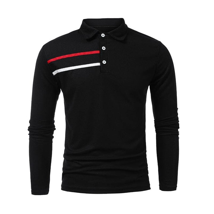 New Casual Ribbon Decorated Lapel Men's POLO Shirt BENNYS 