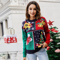 New European And American Women's Small Snowflake Christmas Knitwear BENNYS 
