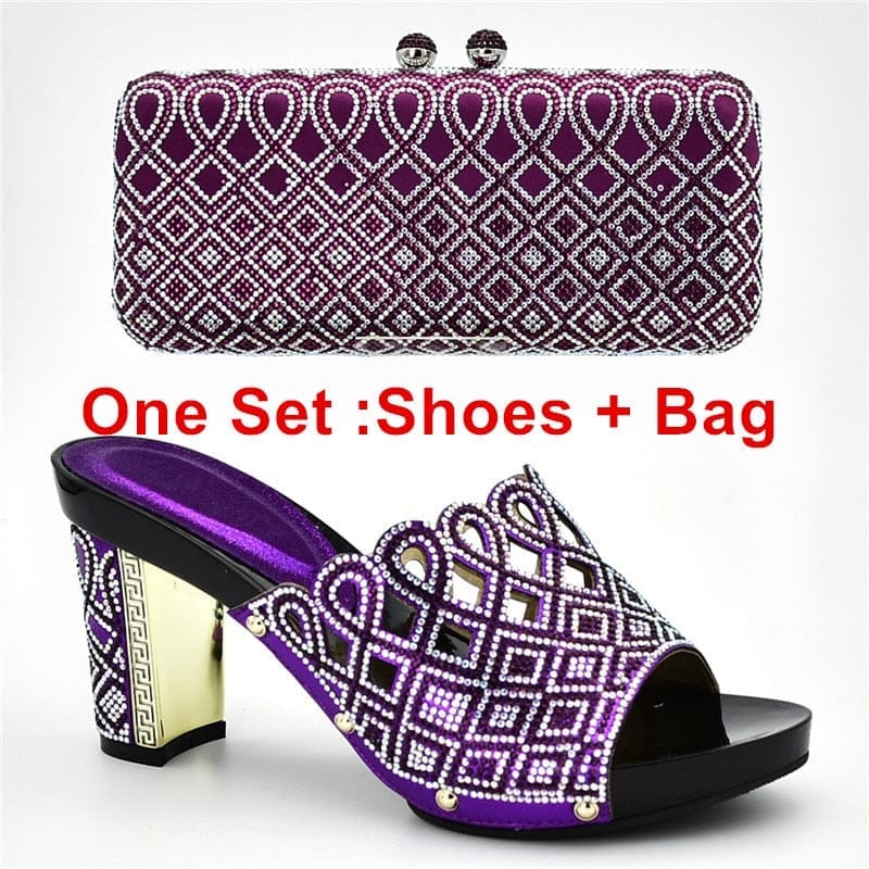 New Fashion Italian Shoe and Bag Set for Party BENNYS 