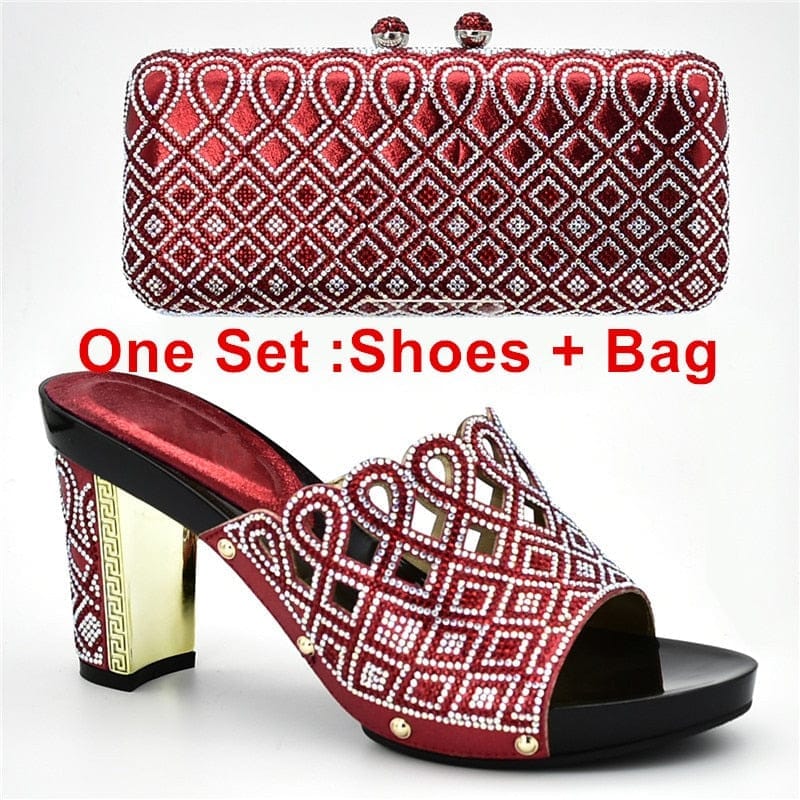 New Fashion Italian Shoe and Bag Set for Party BENNYS 