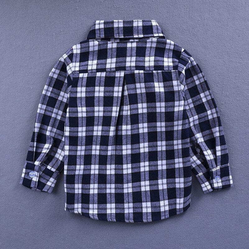 New Fashion Kids Clothes Baby Clothes Plaid shirt + Jeans 2 Pieces Set BENNYS 