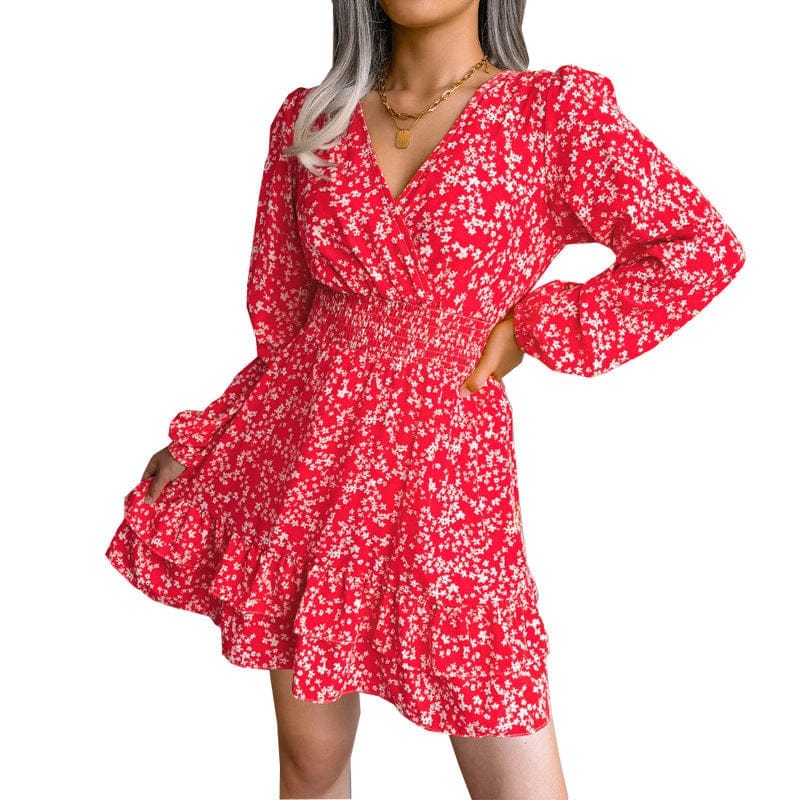 New Fashion Spring And Summer Floral Chiffon Ladies Dresses BENNYS 