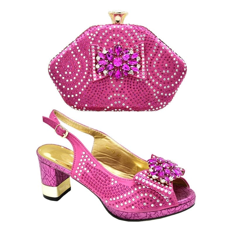 Pink sandals and hot sale matching bag