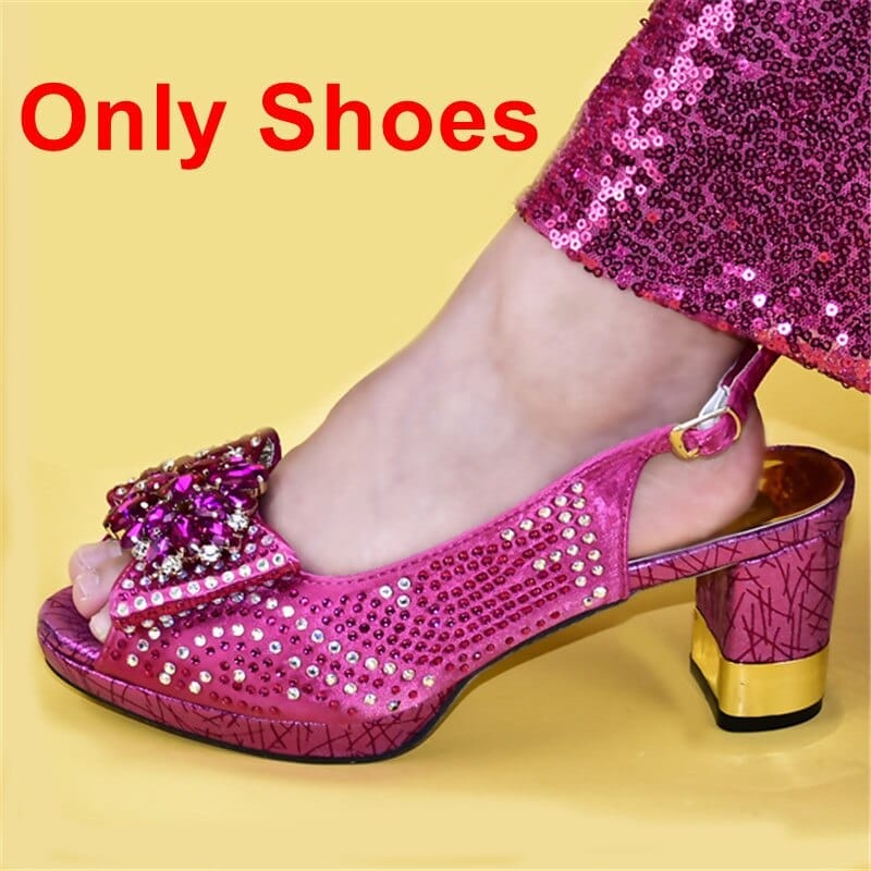 New Fashion Women Shoes and Bags To Match Set BENNYS 