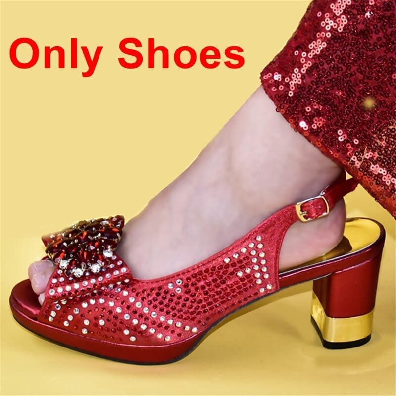 New Fashion Women Shoes and Bags To Match Set BENNYS 