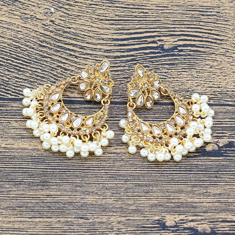 New Gold Color Handmade Indian Earrings BENNYS 